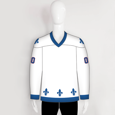 HJZ222 Quebec Nordiques 1992 Blank Custom Sublimated Hockey Uniforms - YoungSpeeds