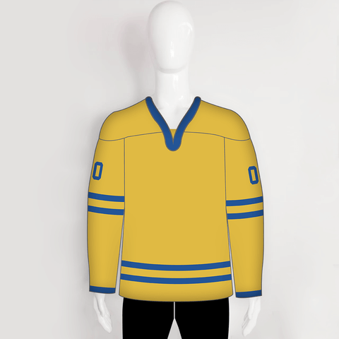 HJZ228 2002 Team Sweden Custom Sublimated Blank Hockey Uniforms - YoungSpeeds