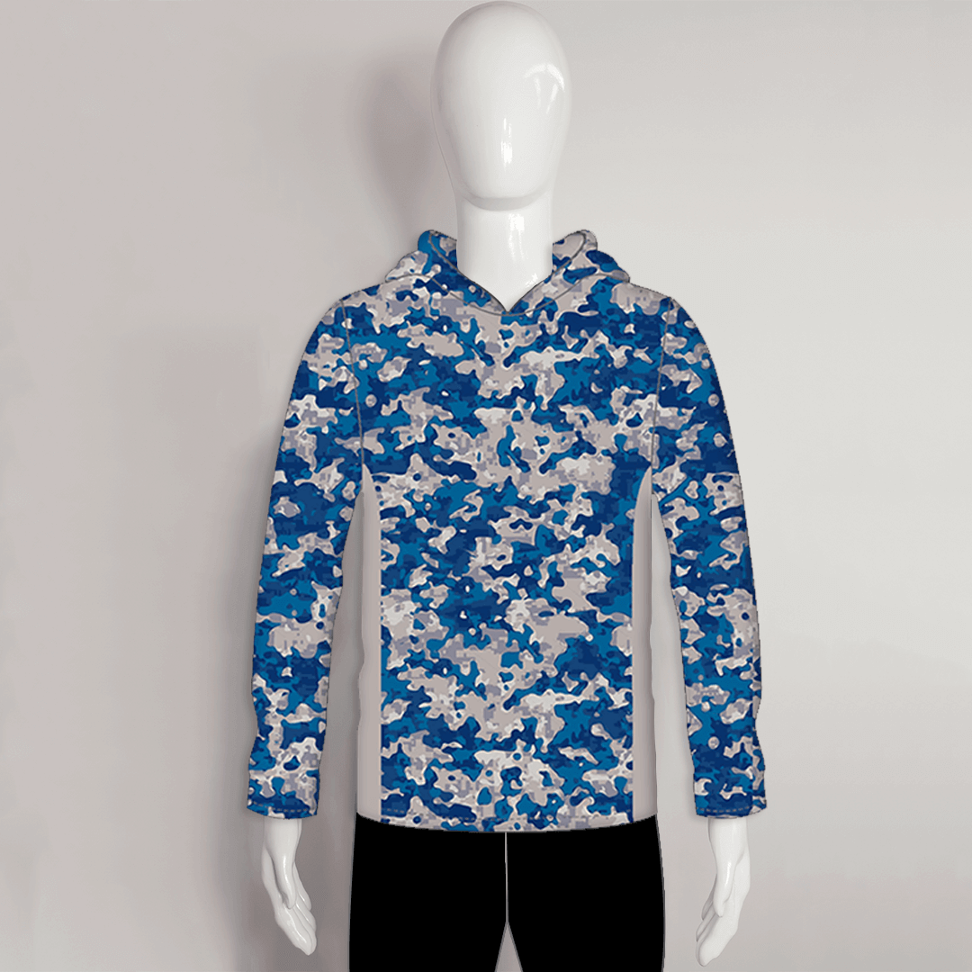FHJ010 Navy Grey Military Camouflage Custom Fishing Hoodies - YoungSpeeds